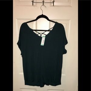 Papermoon Dark Green Top. Size XL. NWT
